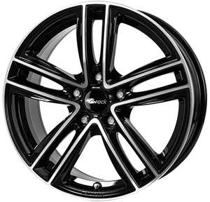 RC RC27 black glossy full polished (SGVP) Wheel 6x16 - 16 inch 5x114,3 bolt circle
