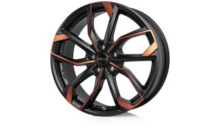 RC RC34 black-orange matt Wheel 8.5X20 - 20 inch 5x112 bolt circle