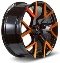 BARRACUDA TZUNAMEE EVO Black gloss Flashorange Felge 8x18 - 18 Zoll 5x100 Lochkreis