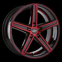 Oxigin 18 Concave red polish Wheel 7,5x17 - 17 inch 5x112 bold circle