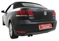 Remus Sportschalldämpfer mit 2 Endrohren Ø 84 mm Carbon Race passend für Volkswagen Scirocco III 2,0l TDI 103kW