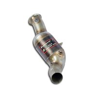 Supersprint Downpipe Links + Sport Metallkatalysator 200CPSI passend für ALFA ROMEO STELVIO QUADRIFOGLIO 2.9i V6 Bi-Turbo (510 PS) 2017 -> (mit klappe)